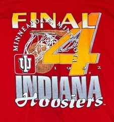 Fruit Of The Loom Vtg Made In USA 1992 Indiana Hoosiers NCAA Final 4 T-Shirt XL