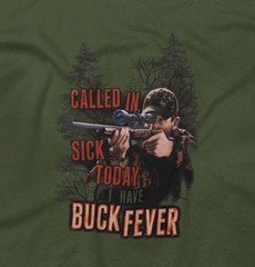 Funny Deer Hunting Buck Fever Hunter Gift Mens Casual Crewneck T Shirts Tees