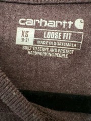Carhartt Loose Fit Graphic Logo T-Shirt Brown Heather Size XS Made in Guatemala