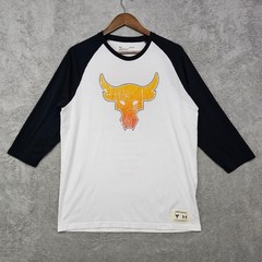 Under Armour Project Rock Iron Paradise Brahma Bull 3/4 Raglan Tee Men’s Large