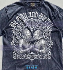 Be Gay And Merry Knights LGBTQ Pride Comfort Tee