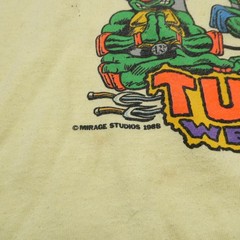 Vintage Teenage Mutant Ninja Turtles Shirt Teens XL Yellow Turtle Weekend 80s