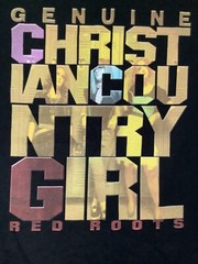 RED ROOTS Genuine Christian Country Girl concert tour black 2 sided t shirt XL