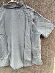 New W/ Tags Silverts Adaptive Clothing Denim Shirt Sz 3XL Open Back Easy On