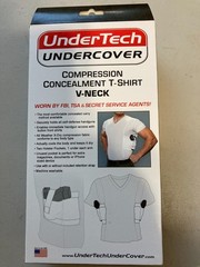 UnderTech Undercover Men’s Concealed Carry T-Shirt (Executive V-Neck, Blk)
