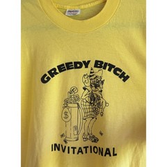 Vintage 80s Greedy Bitch Invitational Golf T Shirt Single Stitch USA Made L