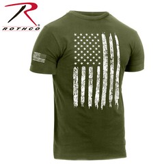 Rothco Camo US Flag T-Shirt OLIVE DRAB PATRIOTIC SHORT SLEEVE AMERICAN ATHLETIC