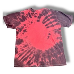 Tultex Adult XL Tie Dye T Shirt Red Black Spiral Cotton Tee