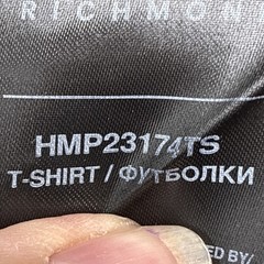 John Richmond T-Shirt Black Medium Spell Out Cotton Sustainable