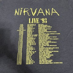 Nirvana Men’s Smiley 1993 Tour Graphic Distress Relax Boxy Tee Size 2XL