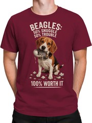 Snuggle Trouble Beagle Dog T-Shirt | Unisex