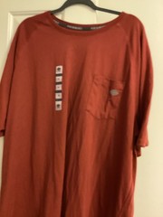MEN DICKIES RED TEE SHIRT SIZE 3XLNEW WITH TAG PREFORMANCE TEE COOLIN TEMP-IQ