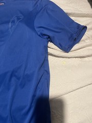 A4 Royal Blue Short Sleeve T-Shirt Size L 22 Pit To Pit 28 Neck To Hem Skater