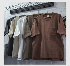 NON STOCK Men’s T-Shirts Short Sleeve Crew Neck Tee Shirt Heavyweight Cotton