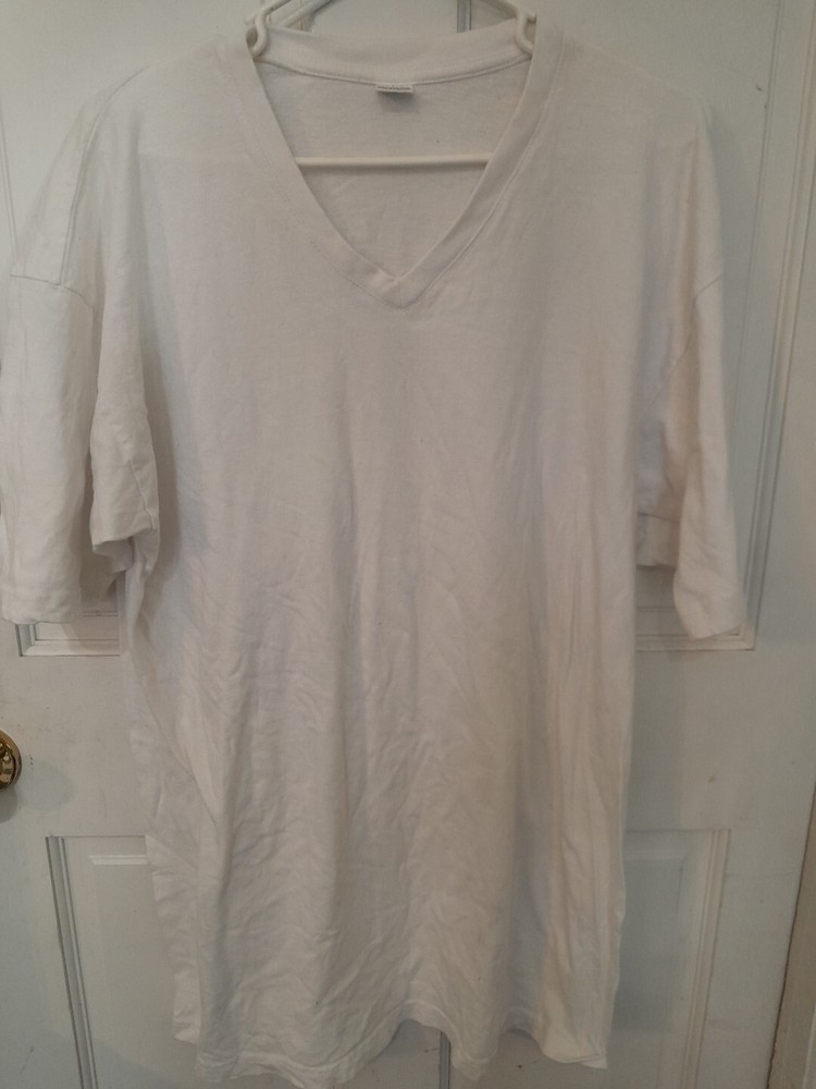 GEMROCK 100% Cotton Size 3XL White Tee Shirt Preowned But Barely If Ever Worn
