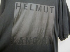 Helmut Lang T Shirt Black on Black Box Fit Film Print Men Large