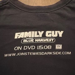 Family Guy X Star Wars Shirt M Blue Harvest Stewie Darth Vader I Want You Black