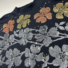 Vintage EZL Shirt Mens XL All Over Print Hand Painted Floral USA Single Stitch