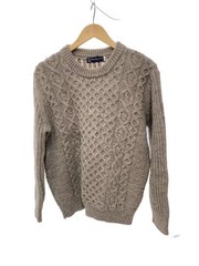 Other Brands Knit Sweater (Thick) M Wool Beige Solid Color