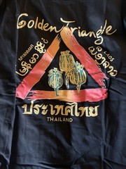 Golden Triangle T-Shirt Black Laos Thailand Myanmar