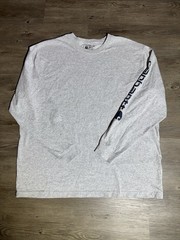 Carhartt K231 Men’s XL Loose Fit Long Sleeve Logo Sleeve T Shirt Heather Gray