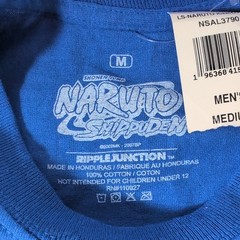Naruto Shippuden Ichiraku Ramen Shop Long Sleeve T-shirt Blue Men’s Size M