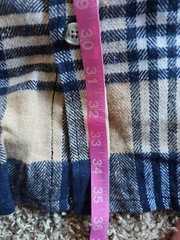 WINSTON (The Winston Box) Blue/Camel Long Sleeve (1PW3005X) Size 3XLT Button C15