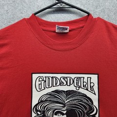 Vintage Hanes Shirt Mens Medium Red Godspell Graphic Tee 2002 Lutheran Players
