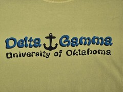Delta Gamma Shirt Mens Large University of Oklahoma 2001 Vintage Y2K Graphic Tee