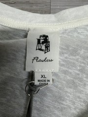 Flawless Men’s White Linen Blend Pocket Tee Shirt XL NWT Relaxed Fit Crewneck