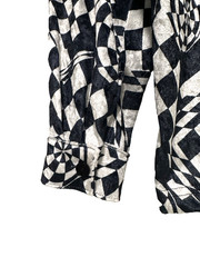 M Vtg 90s Black White Cyberdelic Acid House Rave Y2K Futurism Aesthetic Shirt