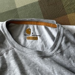 Carhartt Men’s S Gray Short Sleeve Crew Neck Relaxed Fit Pocket Logo T-Shirt