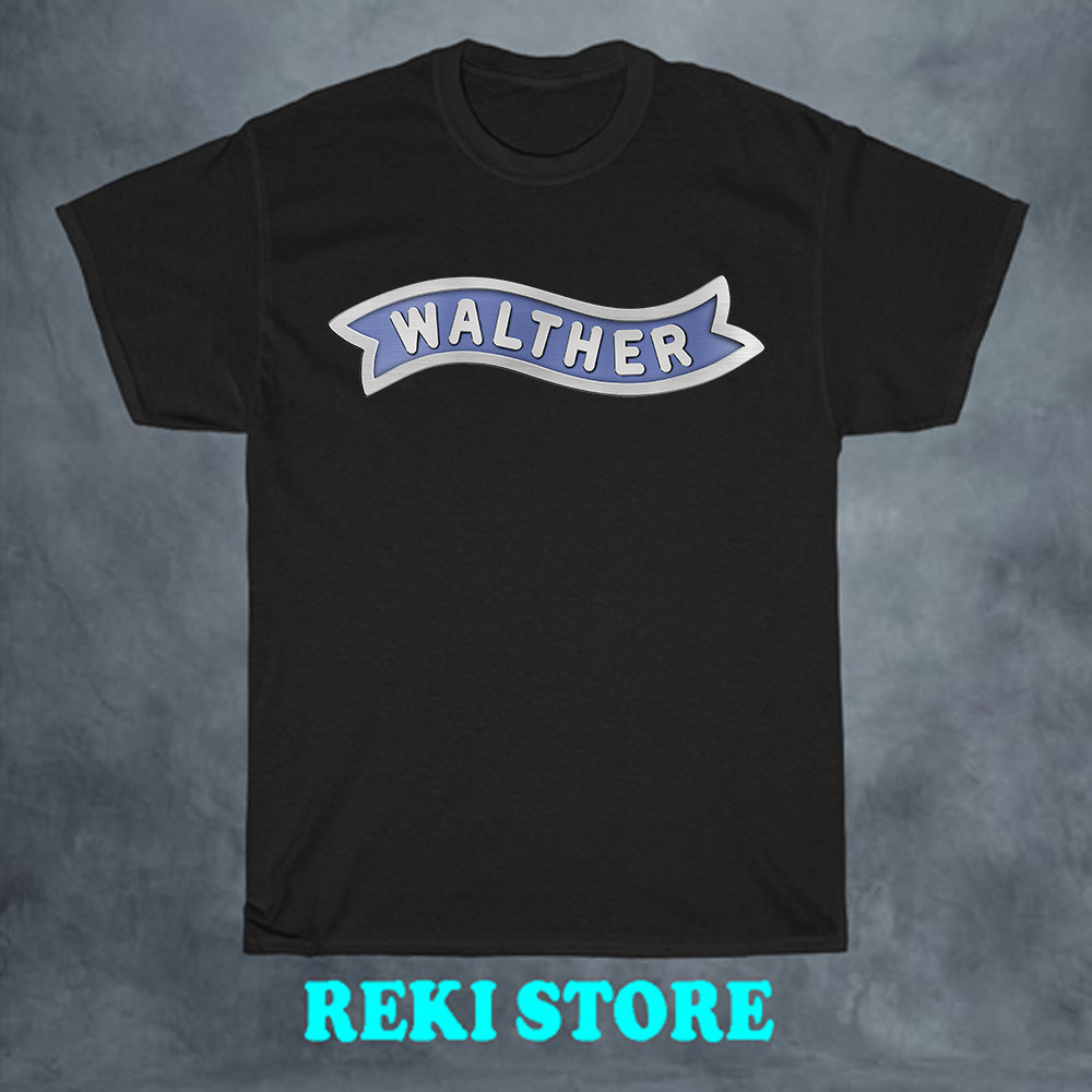 Walther Guns Firearms Logo Men’s Black T-shirt Size S-5XL