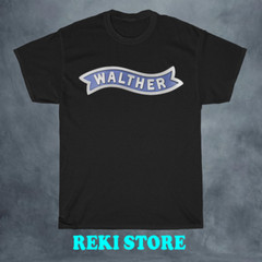Walther Guns Firearms Logo Men’s Black T-shirt Size S-5XL