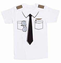 The Pilot Uniform T-Shirt, Fake Airline Pilot Tee, Funny Gag Gift, Luso Aviation