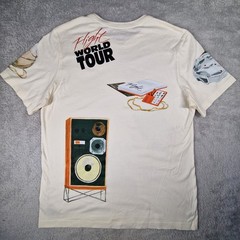 Nike Jordan Artist Series Jacob Rochester Flight World Tour T Shirt Mens L Cream