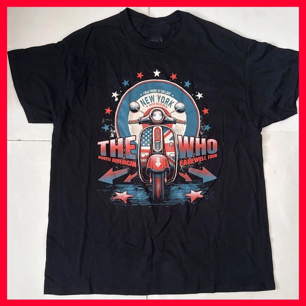 HOT REPRINT – THE WHO NYC MSG 8/30/2025 LAST SHOW IN NEW YORK IN HAND T-SHIRT