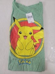 New Men’s 3XLT Pokémon Pikachu Graphic T-Shirt Kelly Snow Heather Green $30