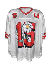 California #15 Daisy Floral Mesh Football Jersey | Oversized Graphic Streetwear