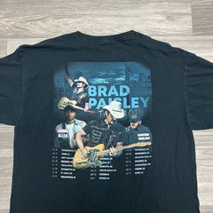 Brad Paisley Tour 2021 Concert T-Shirt Mens XL Black Fruit of the Loom Cotton