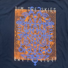 Sean John Graphic T-Shirt Navy Blue Abstract Print Short Sleeve Size XXL