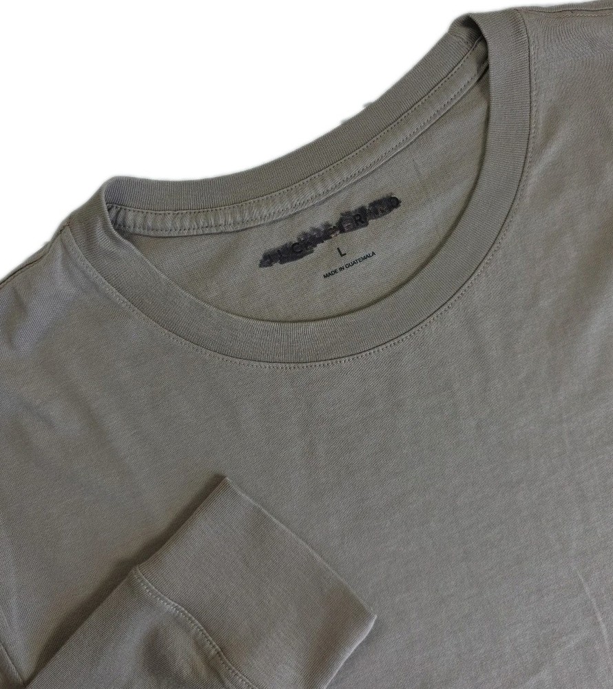 Lucky Brand Shirt Mens LARGE BROWN Long Sleeve Supima Cotton Crewneck Tee NWT