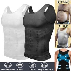 Men’s Slimming Vest Abs Abdomen Compression Shirt Workout Tank Tops Body Shaper