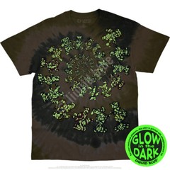 GRATEFUL DEAD-ALIEN SPIRAL BEARS-GLOW IN THE DARK-TIE DYE T-SHIRT S-M-L-XL-2X