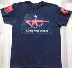 GRUNTSTYLE Medium T-SHRT 100% Soft Cotton. Black w/Red Text: “COME & TAKE IT”