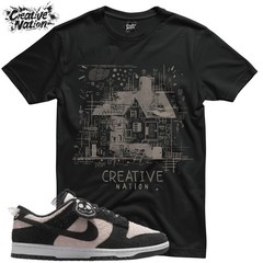Shirt To Match Dunk Low Retro SE Panda-Monium White Black Suede Unisex Tee