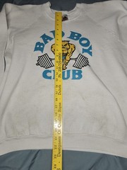 Vintage Bad Boy Club T Shirt Mens Large White Lifting Gym Muscle