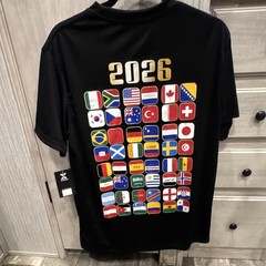 Striker L/G Shirt Men’s Large Black Short Sleeve 2026 World Soccer
