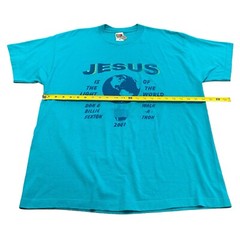 Vintage Jesus Tee Shirt Top Bible Verse Biblical God XL Y2K Walk A Thon Marathon