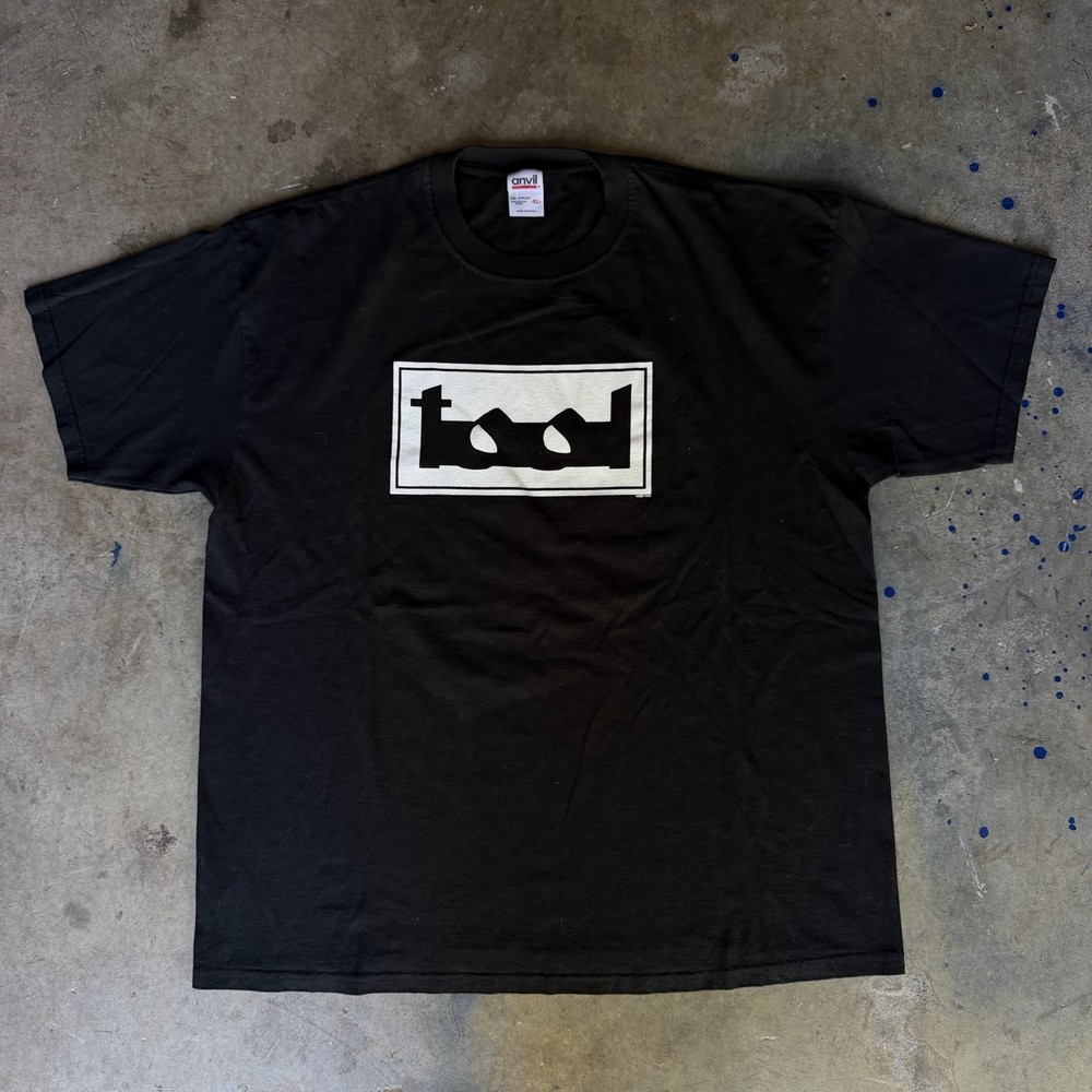 Vintage Y2K Tool T-Shirt Size XL Flaming Eye Skull Fetus Band 2002